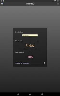 Weekday Free android App screenshot 0